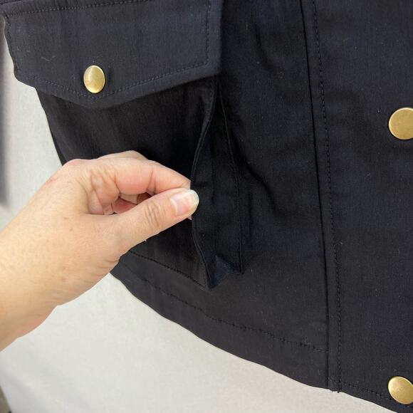 Eden Society Jacket Women's L Black Hooded Cargo Jacket Normcore Outdoors - Picture 6 of 12